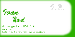 ivan mod business card