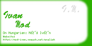 ivan mod business card